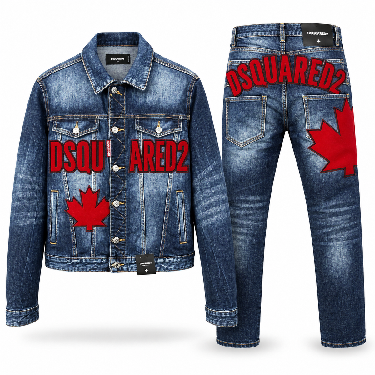 DSQ2 Maple Leaf Denim Jacket