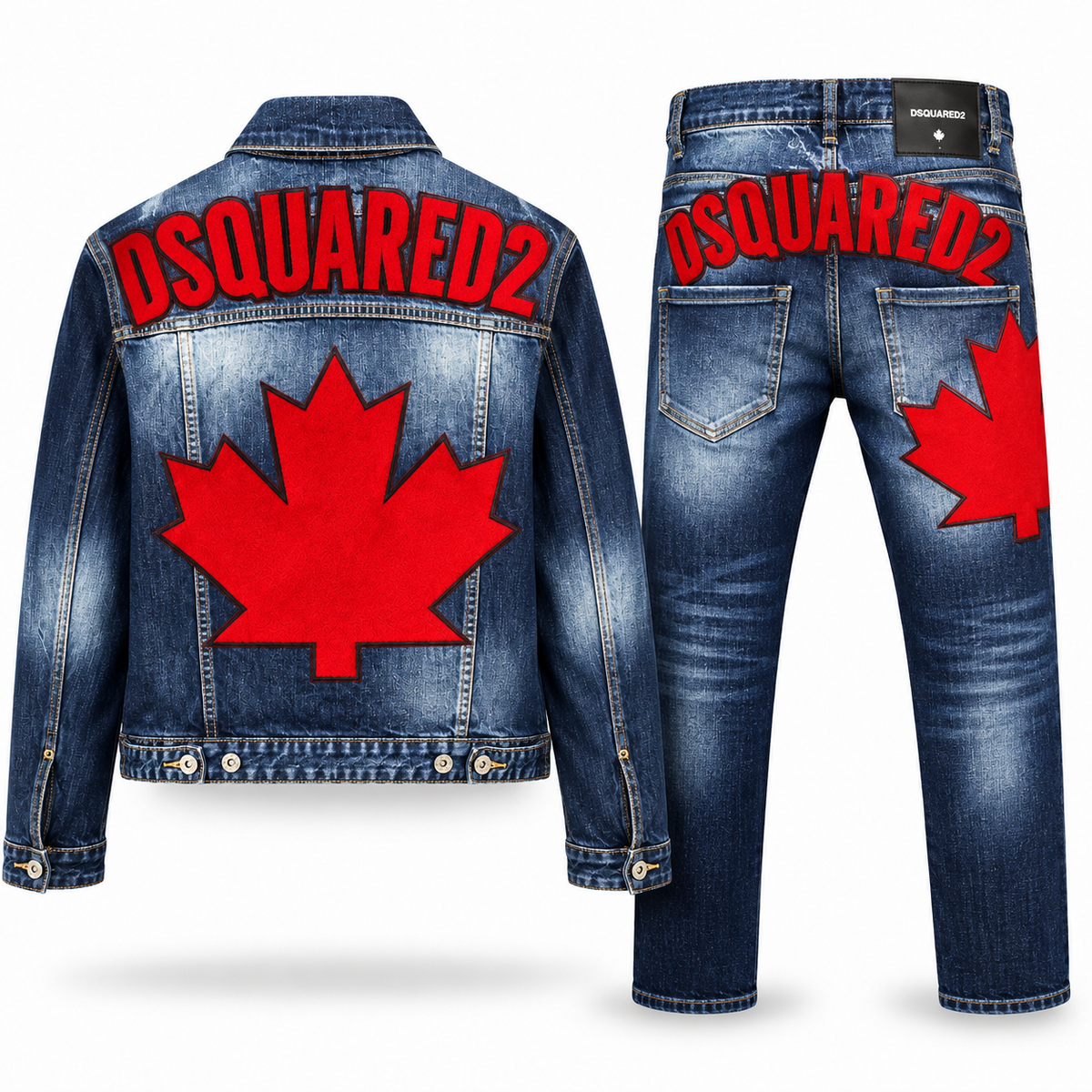 DSQ2 Maple Leaf Denim Jacket