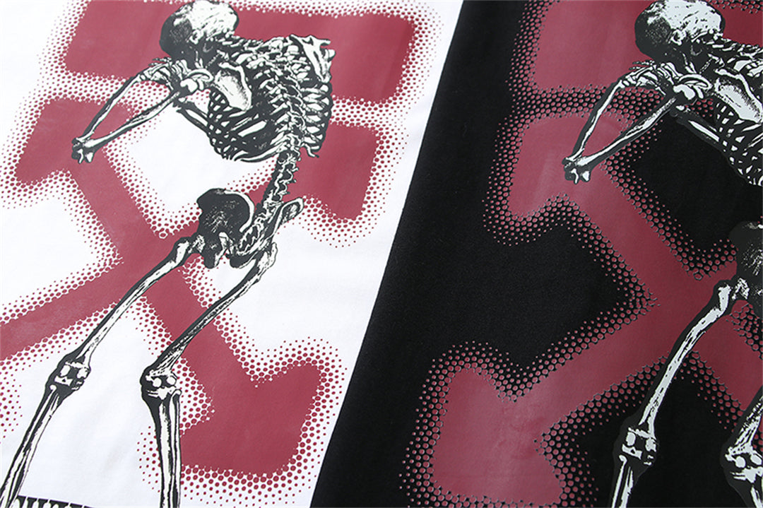 OFF Skeleton Print T-shirt