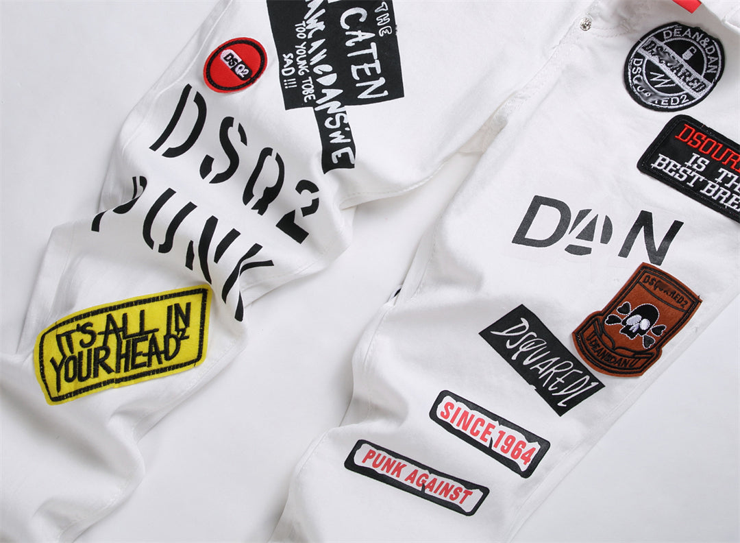 DSQ2 Jeans Print White