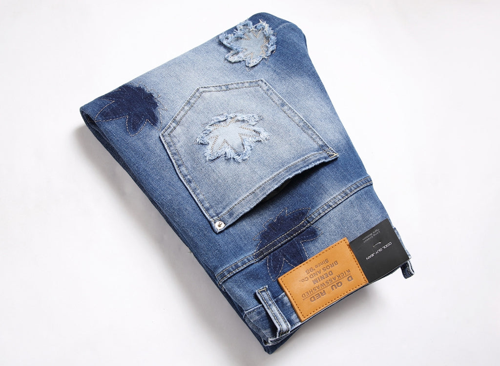 DSQ2 Jeans Ripped Maple Leaf