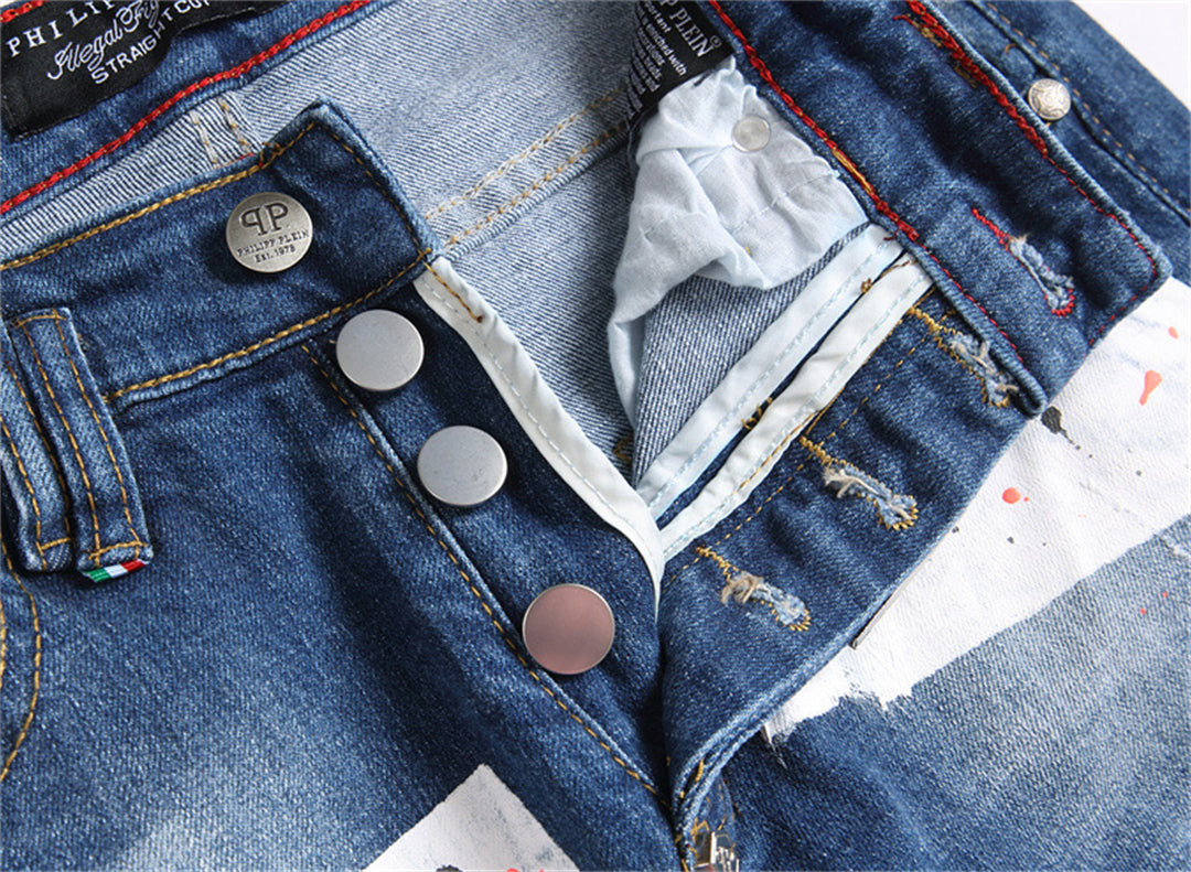 PP Jeans Ripped LOGO PP