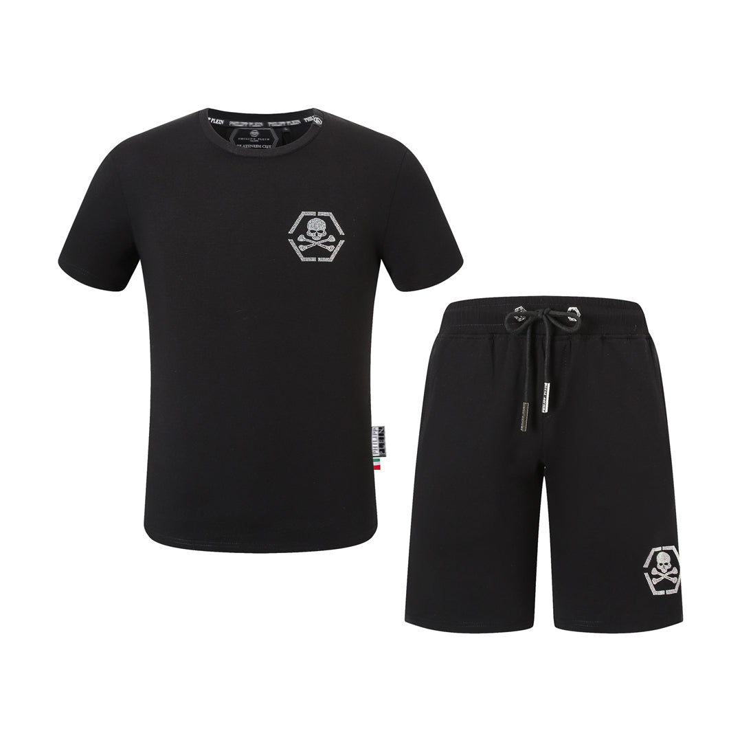 PP Skull T-shirt Shorts Suit