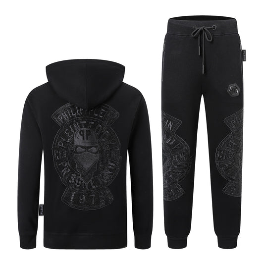 PP Logo Hoodie Jacket Suit