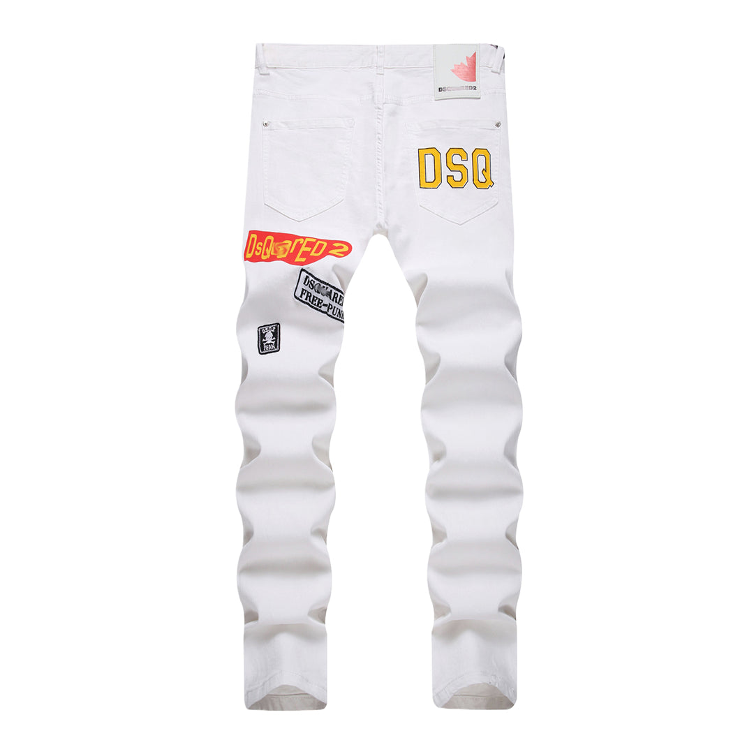 DSQ2 Jeans Print White