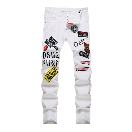 DSQ2 Jeans Print White