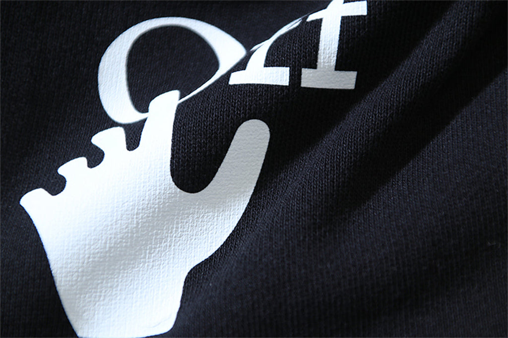 OFF Logo Print Hoodie Jacket