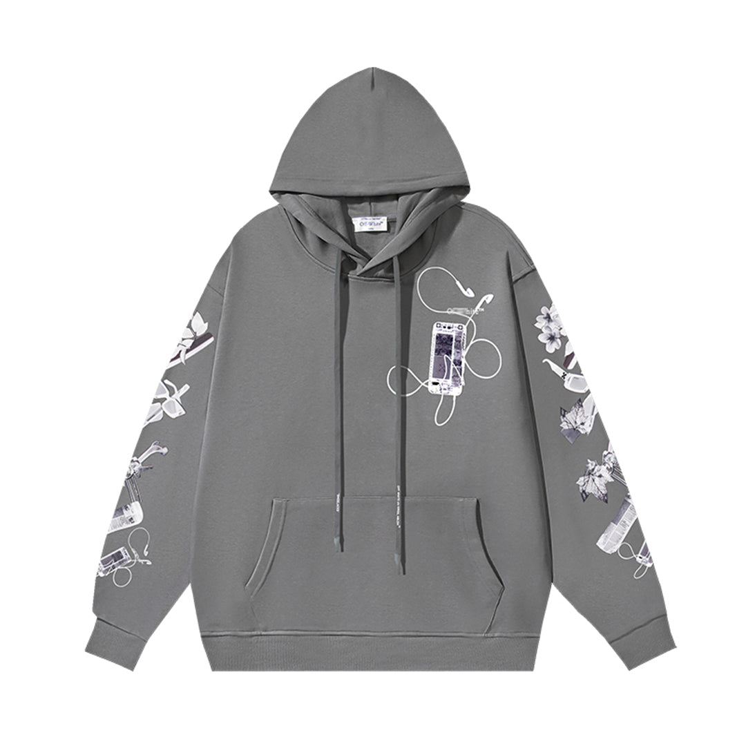 OFF Logo Print Hoodie