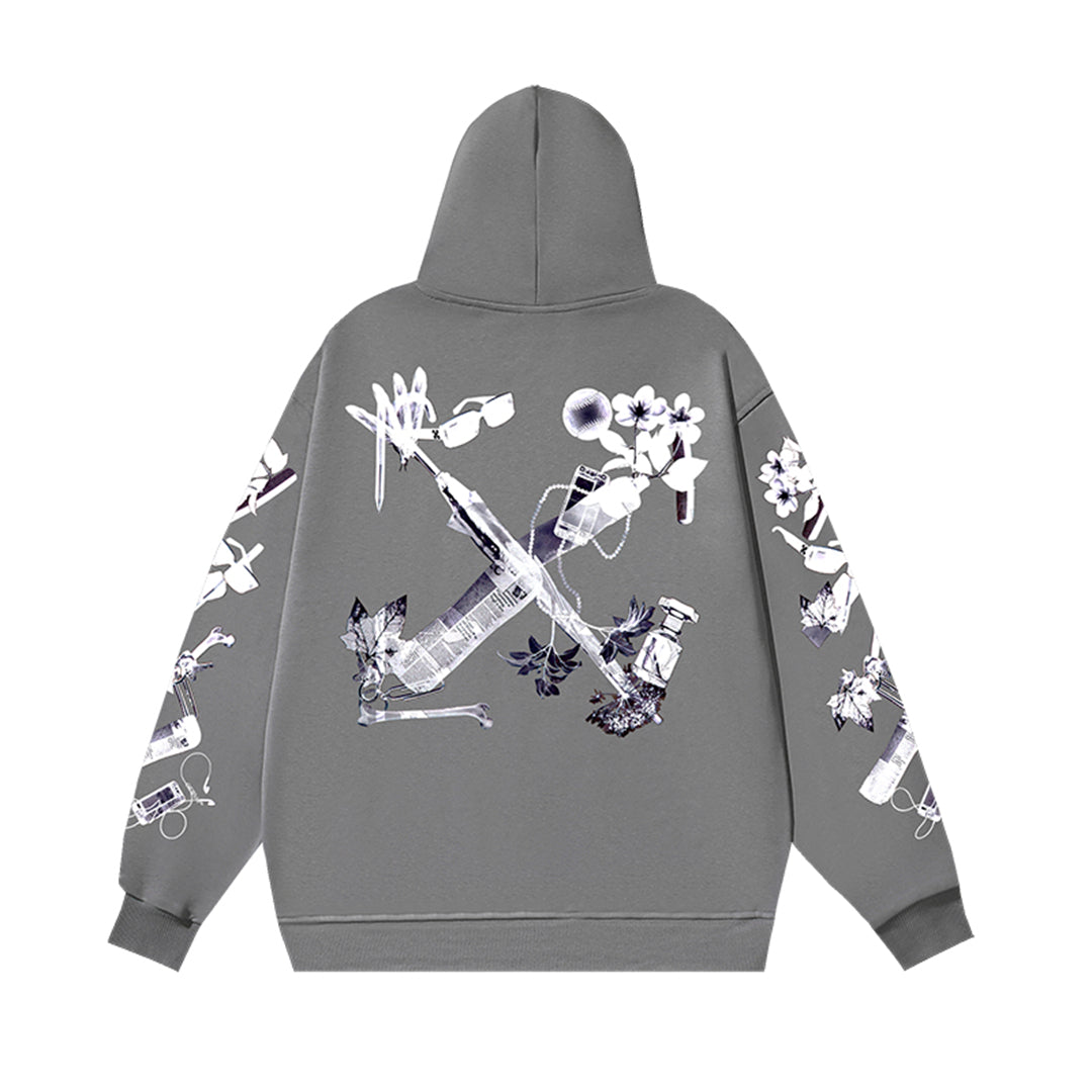 OFF Logo Print Hoodie