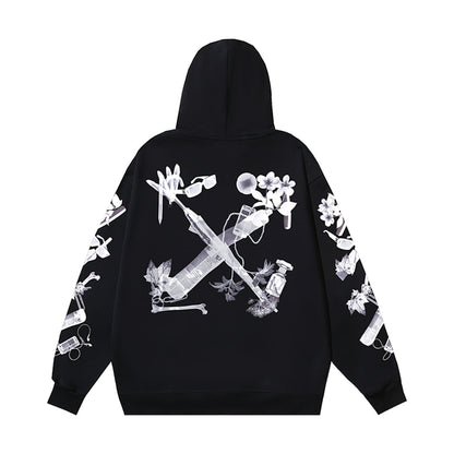 OFF Logo Print Hoodie