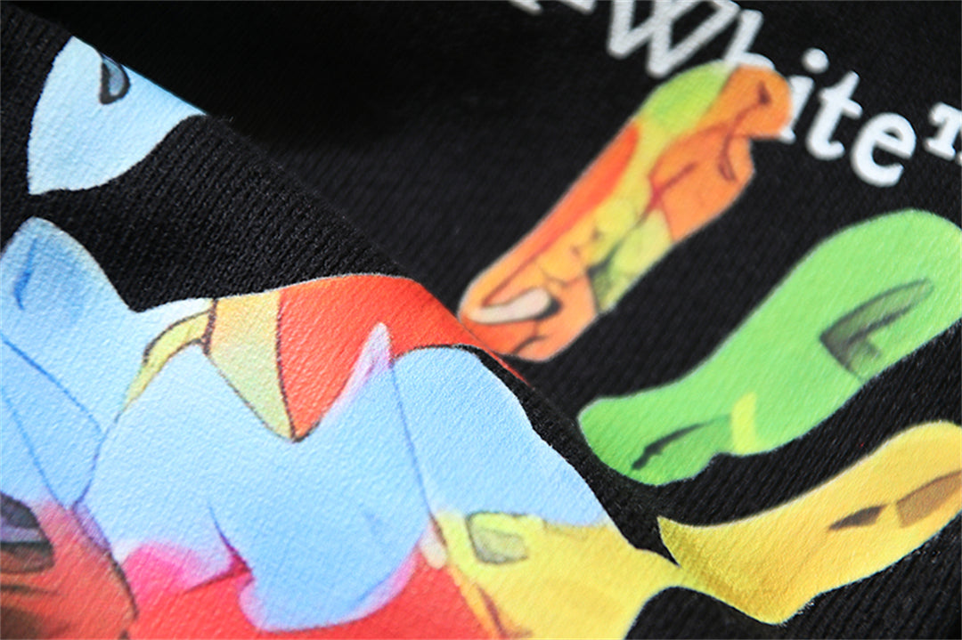 OFF Logo Print Hoodie Jacket