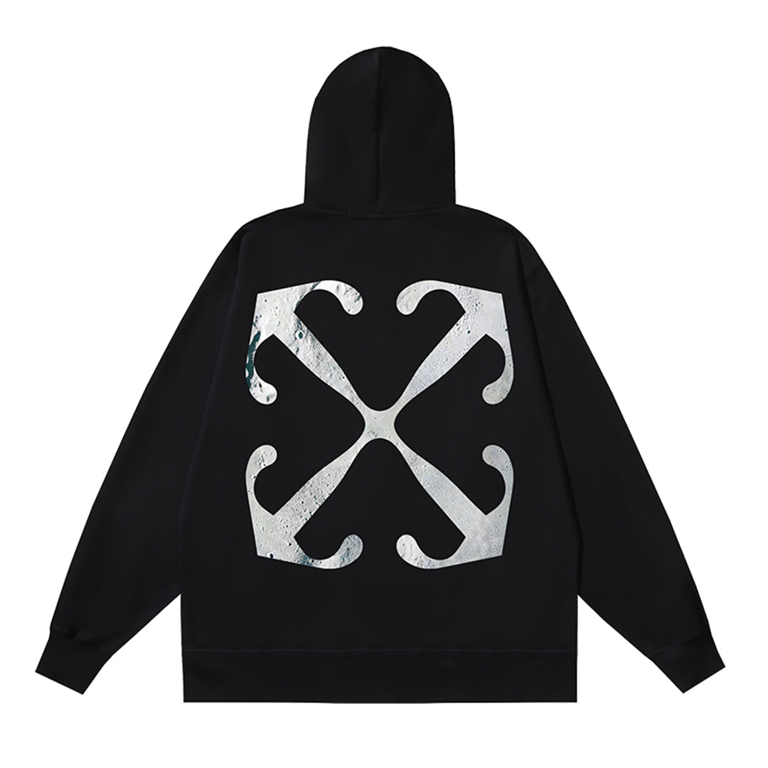 OFF Logo Print Hoodie Jacket