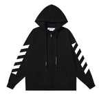 OFF Logo Print Hoodie Jacket