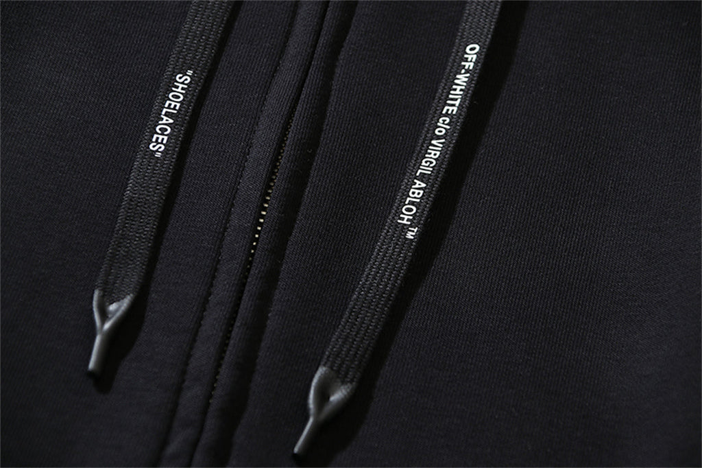 OFF Logo Print Hoodie Jacket