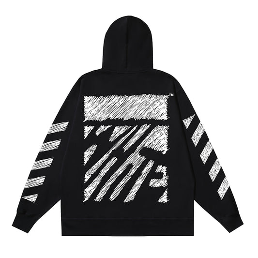 OFF Logo Print Hoodie Jacket