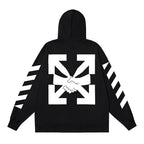 OFF Logo Print Hoodie Jacket