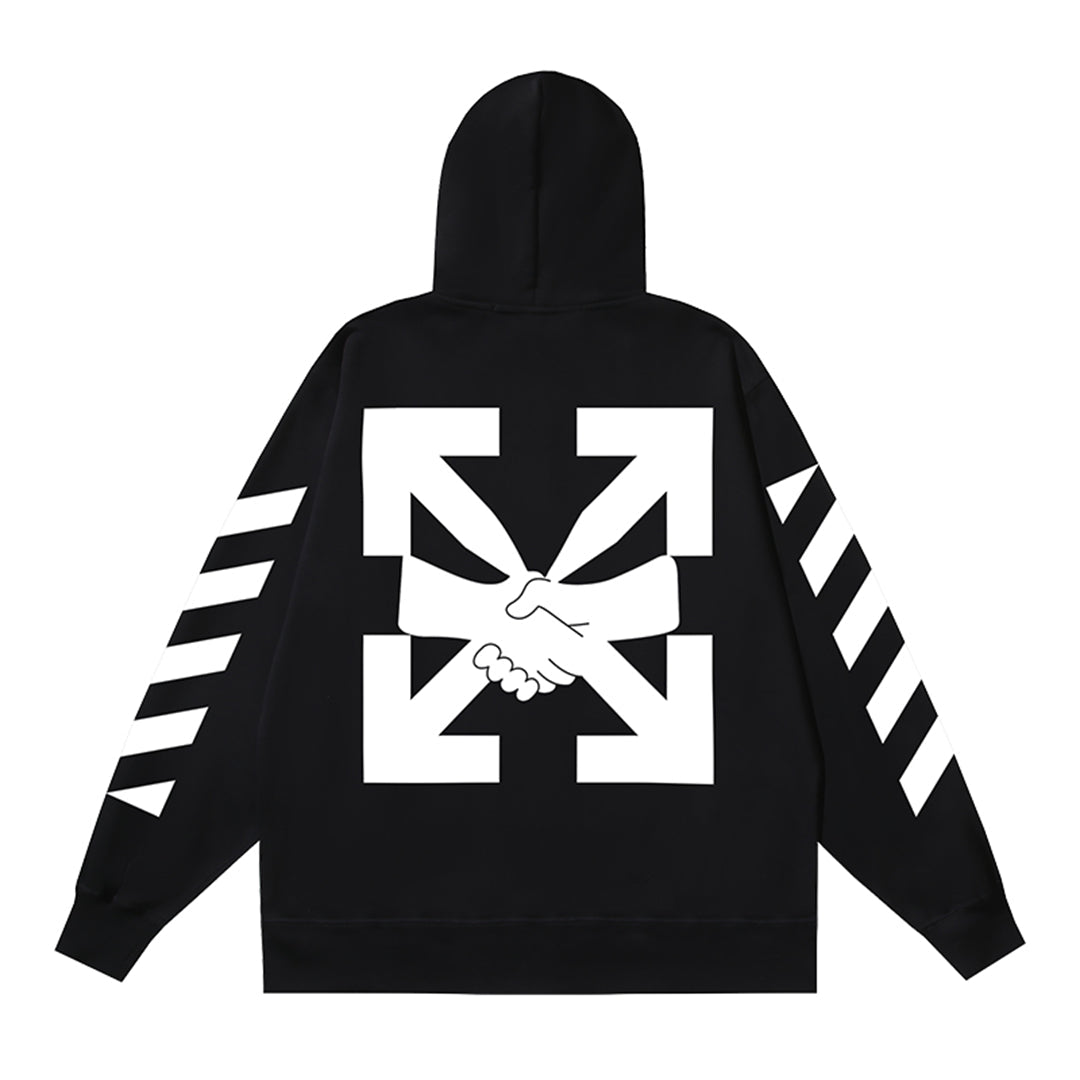 OFF Logo Print Hoodie Jacket