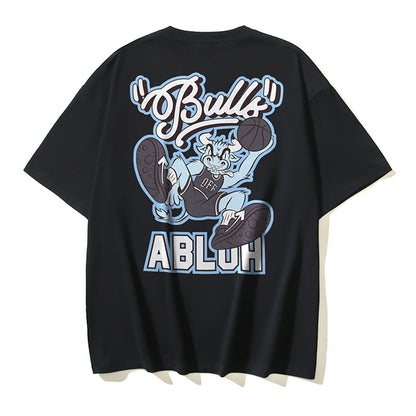 OFF Bulls Print T-shirt