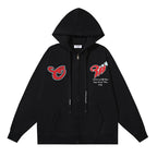 OFF Logo Print Hoodie Jacket