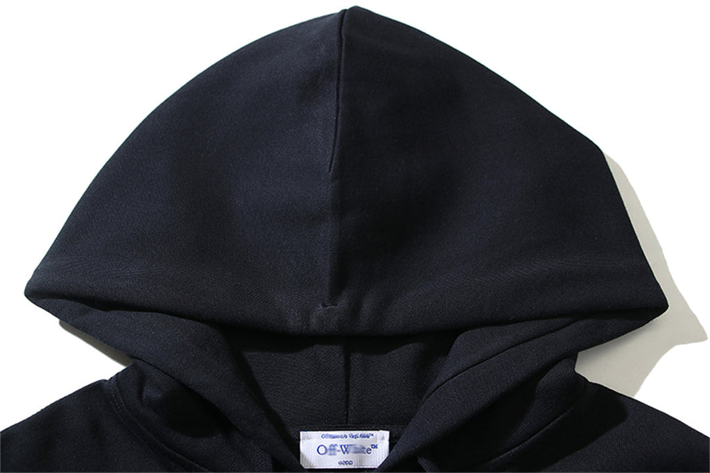 OFF Logo Print Hoodie Jacket