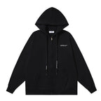 OFF Logo Print Hoodie Jacket