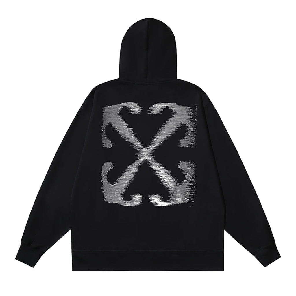 OFF Logo Print Hoodie Jacket
