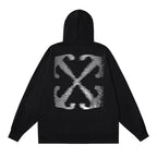 OFF Logo Print Hoodie Jacket
