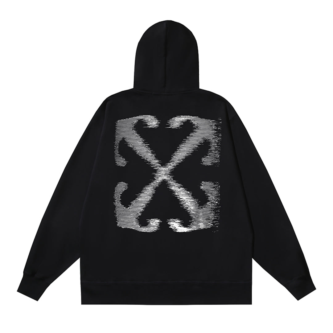 OFF Logo Print Hoodie Jacket