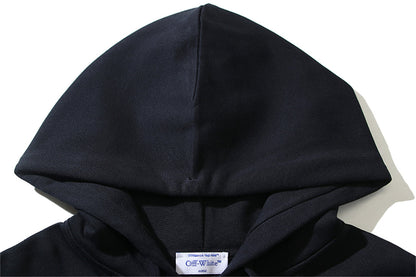 OFF Logo Print Hoodie Jacket