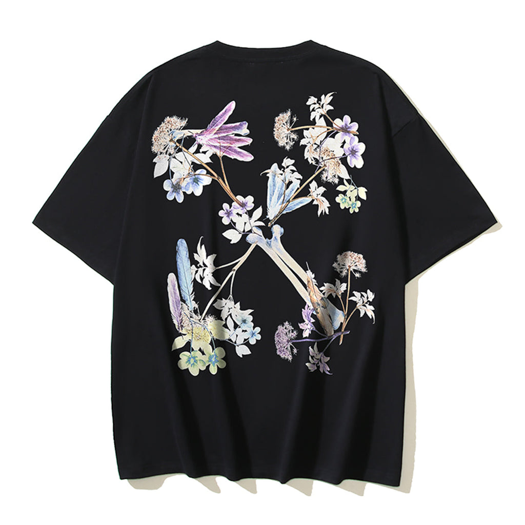 OFF Flowers Print T-shirt