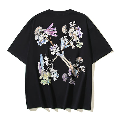 OFF Flowers Print T-shirt
