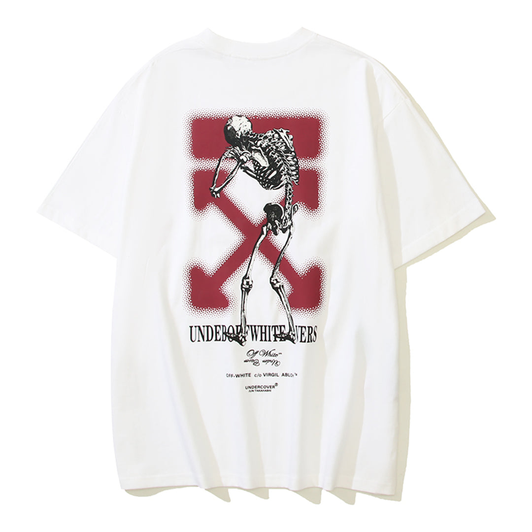 OFF Skeleton Print T-shirt