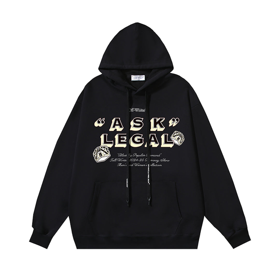 OFF Logo Print Hoodie